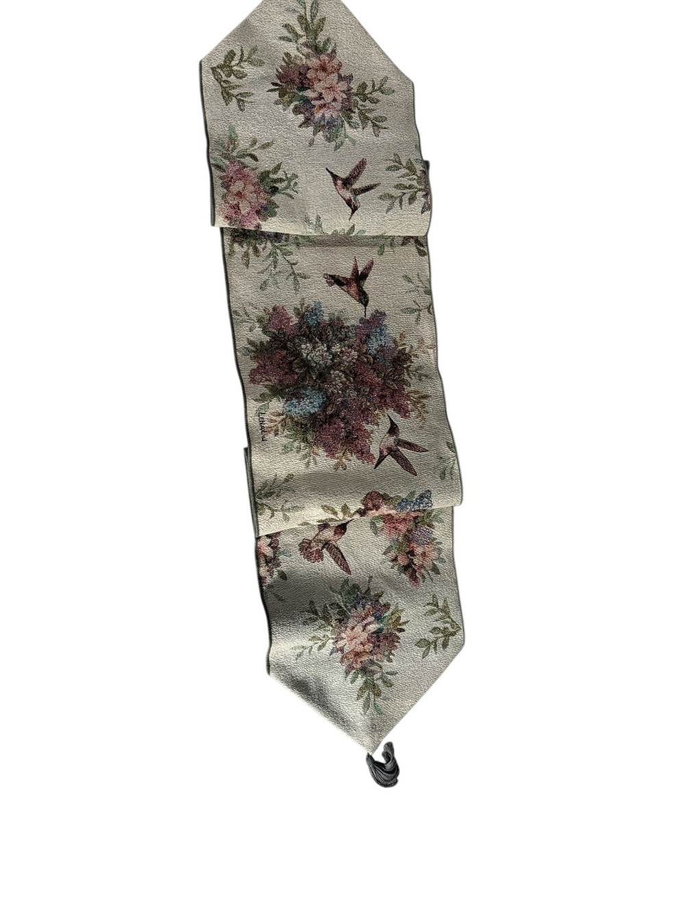 Whisper Wings Tapestry Table Runner - Hummingbirds and Flowers